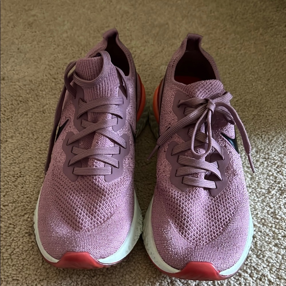 Nike Purple Athletic Shoes with Knit Mesh Upper